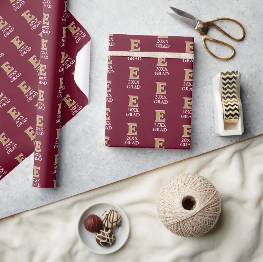 Papier Cadeau Université Elon E | GRAD 20XX (Artisanat)
