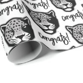 Papier Cadeau Université Texas A&M de San Antonio | Jaguars (Coin rond)