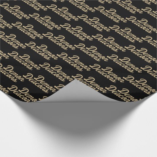 Papier Cadeau Université Wake Forest | Script Démon Deacons (Coin)