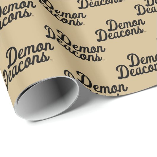 Papier Cadeau Université Wake Forest | Script Démon Deacons (Coin rond)