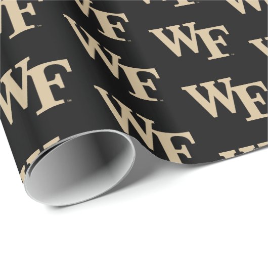 Papier Cadeau Université Wake Forest | WF (Coin rond)