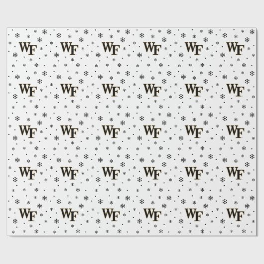 Papier Cadeau Université Wake Forest | WF (Plat)