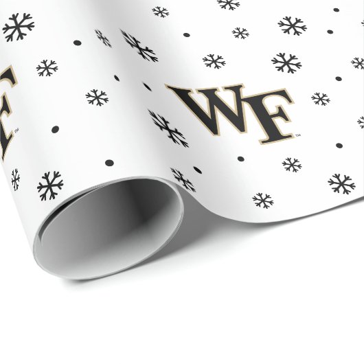 Papier Cadeau Université Wake Forest | WF (Coin rond)