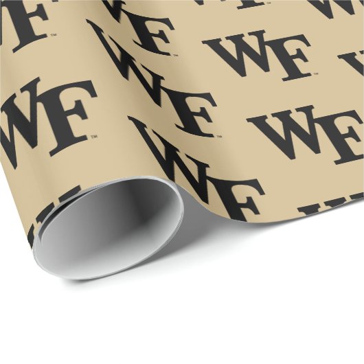 Papier Cadeau Université Wake Forest | WF (Coin rond)
