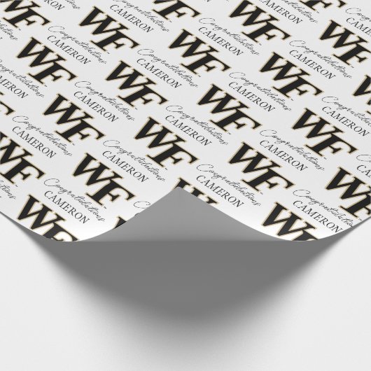 Papier Cadeau Université Wake Forest | WF (Coin)