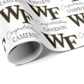 Papier Cadeau Université Wake Forest | WF (Coin rond)