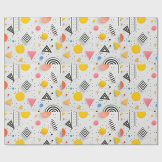 Papier Cadeau Upbeat background of shapes and stripes