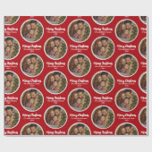 Papier Cadeau Upload Picture Personalized Photo & text Christmas (Plat)