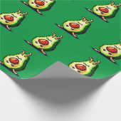 Papier Cadeau Upside Down Avocado - Drôle Pixel Art Conception a (Coin)