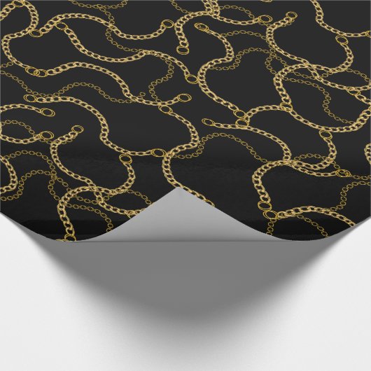 Papier Cadeau Urban Streetstyle Gold Chains Pattern (Coin)