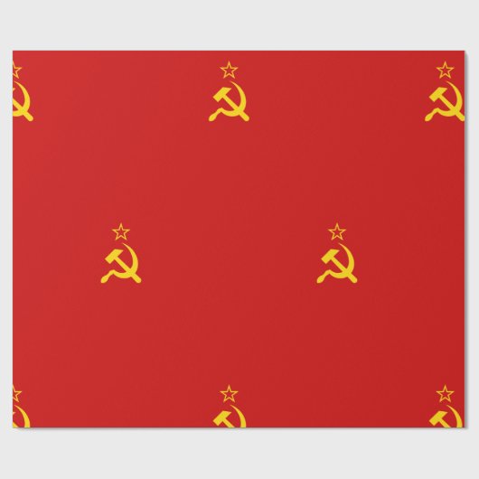 Papier Cadeau URSS Union soviétique Drapeau faucon communiste fa (Plat)