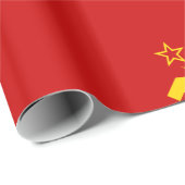 Papier Cadeau URSS Union soviétique Drapeau faucon communiste fa (Coin rond)