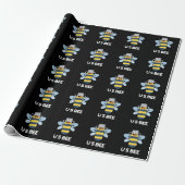 Papier Cadeau US Bee Funny USB - Jeu technique Dark BG (Déroulé)