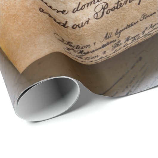 Papier Cadeau US Founding Documents (Coin rond)