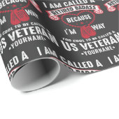 Papier Cadeau US Veteran Humor Retired Soldier (Coin rond)