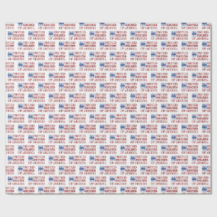 Papier Cadeau USA 250 Style Presse à Caractères