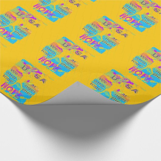 Papier Cadeau USA Belle conception de texte Extraordinaire (Coin)