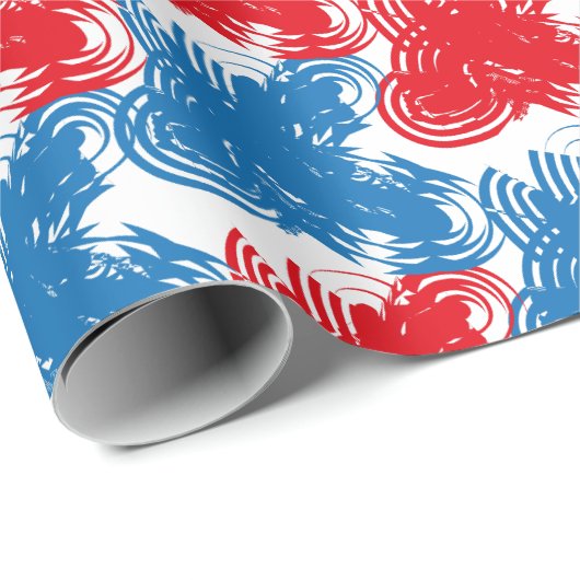 PAPIER CADEAU USA/EEUU FLAG SIMPLIFIED TEXT BY MASANSER PIXELAT (Coin rond)