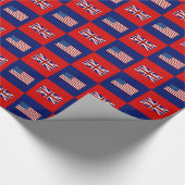 Papier Cadeau USA Flag & UK Flag Pattern (Coin)
