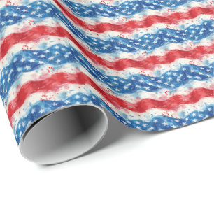Papier Cadeau USA Patriotique