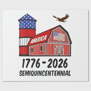 Papier Cadeau USA Semiquincentennial 250th Anniversary 1776-2026