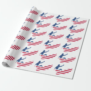 Papier Cadeau USA surf Américain surfer