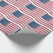 Papier Cadeau USA Unites : Stripes & Stars en Gras Design (Coin)