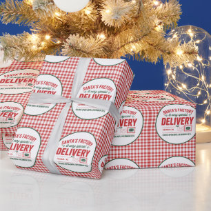 Papier Cadeau Usine du Père Noël Livraison Spéciale Père Noël à 