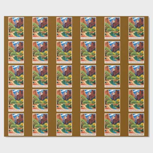 Papier Cadeau Utah - Parc national de Zion (Plat)