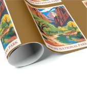 Papier Cadeau Utah - Parc national de Zion (Coin rond)