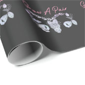 Papier Cadeau Utérus femelle pousse une fleur de pair Ovary Fémi (Coin rond)