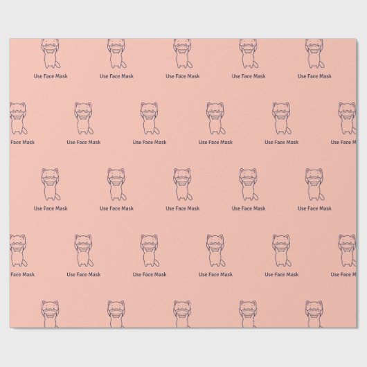 Papier Cadeau UTILISER MASQUE MASQUE CUISINE papier enveloppant (Plat)