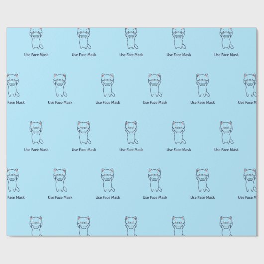 Papier Cadeau UTILISER MASQUE MASQUE CUISINE papier enveloppant (Plat)