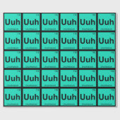 Papier Cadeau Uuh - Chimie Ununhexium Élément de table périodiqu (Plat)