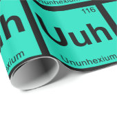 Papier Cadeau Uuh - Chimie Ununhexium Élément de table périodiqu (Coin rond)