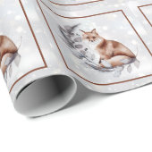 Papier Cadeau Vacances aquarelle foin et neige (Coin rond)