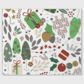 Papier Cadeau Vacances botaniques Whimsical (Plat)