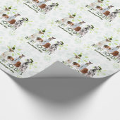 Papier Cadeau Vacances Chiens du pack Vert Noël (Coin)