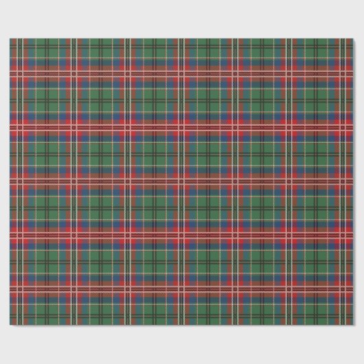 Papier Cadeau Vacances Clan MacCulloch Tartan Plaid Rustic (Plat)