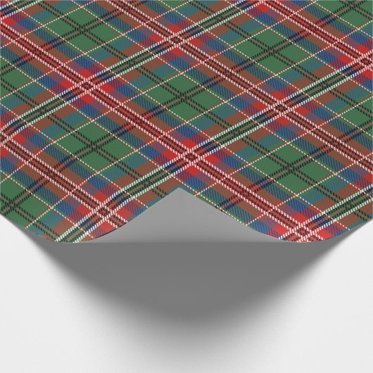 Papier Cadeau Vacances Clan MacCulloch Tartan Plaid Rustic (Coin)