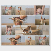 Papier Cadeau Vacances Collage Photo Simple (Plat)