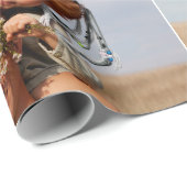 Papier Cadeau Vacances Collage Photo Simple (Coin rond)