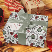 Papier Cadeau Vacances de Crâne de Renne Occidental