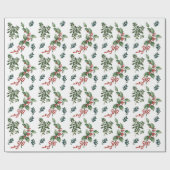 Papier Cadeau Vacances de Noël À feuillage persistant Vacances V (Plat)