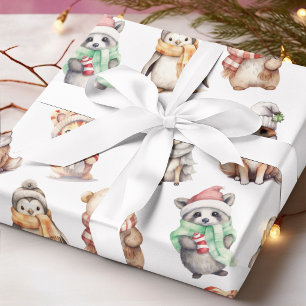 Papier Cadeau Vacances de Noël animal
