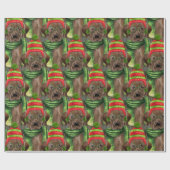 Papier Cadeau Vacances de Noël au chocolat de Noël (Plat)