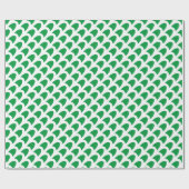 Papier Cadeau Vacances de Noël blanc vert géométrique Motifs (Plat)