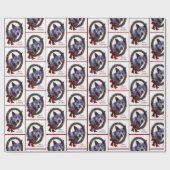 Papier Cadeau Vacances de Noël de chien de bétail australien (Plat)