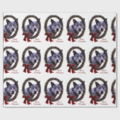 Papier Cadeau Vacances de Noël de chien de bétail australien (Plat)