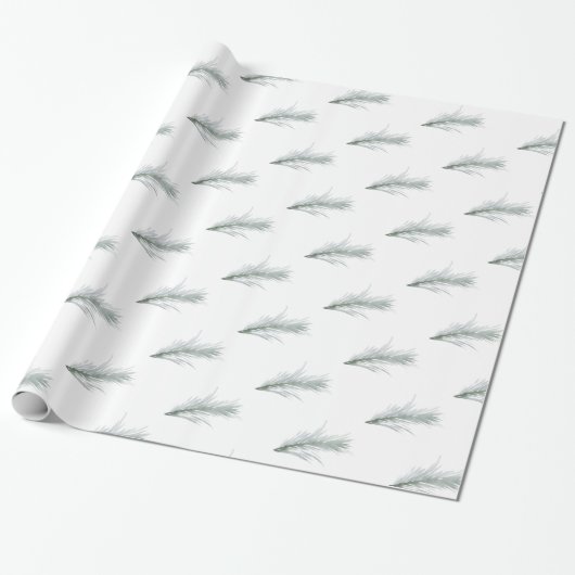 Papier Cadeau Vacances de Noël de Pine Simple (Déroulé)